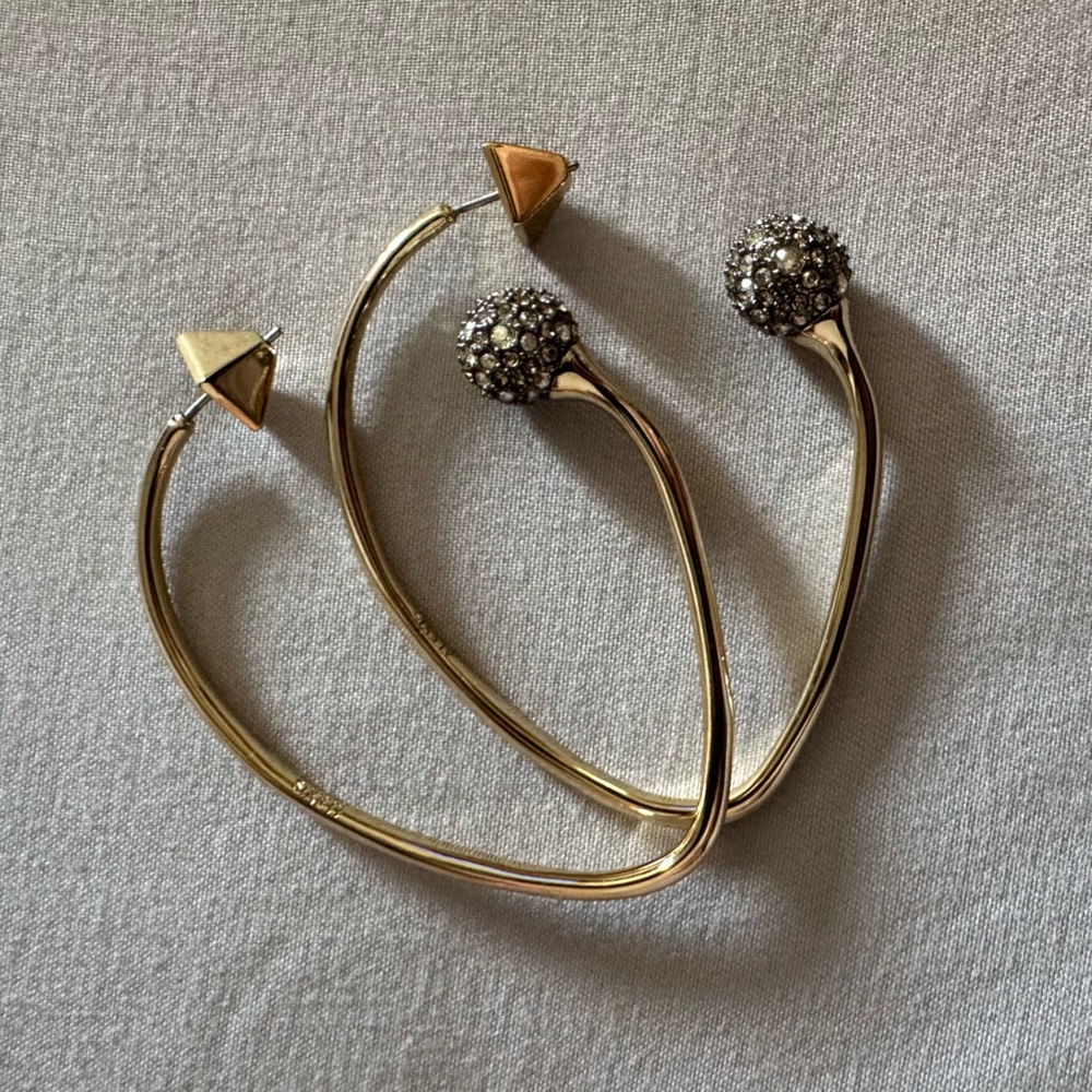 Alexis Bittar Miss H Crystal Hoop Earrings